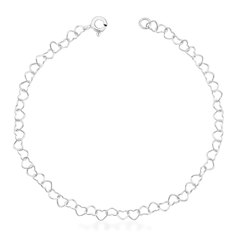 Pulseira Corrente Elos Coração