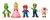 Super Mario Bros Mario Y Sus Amigos Pack Figuras x5 - Jakks - comprar online