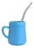 Mate Con Asa Color Pastel Con Bombilla Saca Yerba