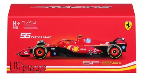 Bburago F1 Ferrari Sf24 2024 Caja Acrilico 1:43 Con Casco 55