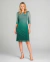 Vestido Tule Estampa Degradê Verde