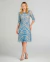 Vestido Tule Curto Estampa Zebra Azul