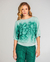Blusa Crepe Estampa Cobra Verde