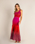 Saia Tule Longa Estampa Pink Degradê