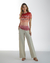 Baby Look Malha Estampa Trilinhas - comprar online
