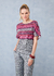 Blusa Malha Estampa Tricô Bordô na internet
