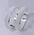 Par de alianças 5mm Diamantadas com borda chanfrada- Prata 950