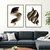 Conjunto de Quadros Decorativos Abstratos Brown