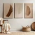 Trio de Quadros Decorativos em Tela Plumas