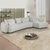 Sofá Fixo Cartagena Modulado Com Chaise e Encosto Com Almofadas Soltas - DECORAÇÕES MÓVEIS