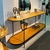Aparador Stark Oval Laminado Natural com Estrutura Metalizada na internet