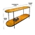Imagem do Aparador Stark Oval Laminado Natural com Estrutura Metalizada