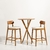 Conjunto Mesa Bistro Texas Laminado com 02 Banquetas Cali 102