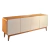Buffet Donna Curvo Laminado com 04 Portas Laqueadas