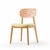 Cadeira de Jantar Century 02 com Encosto Laminado - Amêndoa/ Linho Bege 158 - loja online