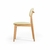 Cadeira Century 01 com Encosto Estofado - Amêndoa/Tecido 158 Linho Bege - Pronta Entrega - DECORAÇÕES MÓVEIS