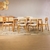 Conjunto Mesa de Jantar Orleans Tampo Laqueado com Vidro e 06 Cadeiras Century na internet