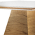 Mesa de Jantar Jatobá Tampo Quadrado com Aplique Laqueado e Vidro - DECORAÇÕES MÓVEIS