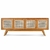 Buffet Sequoia Laminado Natural 04 Portas e Tela Sextavada Rattan
