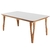 Conjunto Mesa de Jantar Luz Tampo Laqueado com Vidro e Kit com 06 Cadeiras - DECORAÇÕES MÓVEIS