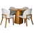 Conjunto Mesa de Jantar Lyon Tampo Redondo Laminado com Kit 04 Cadeiras Maré - comprar online
