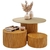 Conjunto de Mesas de Centro Lua Redonda Laminada - comprar online