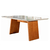 Mesa de Jantar Eros 1,80mx0,90m Cinamomo com Tampo e Vidro Off White - Pronta Entrega na internet