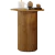 Mesa de Apoio Lateral Lua Redonda Laminada com Base Frisada - comprar online