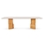 Mesa de Jantar Quartzo em Madeira Maciça e Tampo Retângular Laqueado com Vidro - comprar online