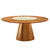 Mesa de Jantar Allure Base Cone Faces e Tampo Cinamomo com Prato Giratório Off White - Pronta Entrega - comprar online