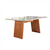 Mesa de Jantar Eros 1,80mx0,90m Cinamomo com Tampo e Vidro Off White - Pronta Entrega - comprar online