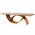 Mesa de Jantar Hibisco Base Curva e Tampo Laminado em Madeira