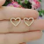 Brinco Coração Vazado Cravejado em Zircônia Banhado a Ouro 18k - buy online
