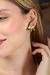 Brinco Flor Dourado Escovado Banhado a Ouro 18k - comprar online