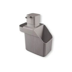 KIT ORGANIZADOR - LIXEIRA E DISPENSER - CINZA na internet