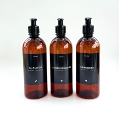 KIT COM 3 FRASCOS - 500ML (Shampoo, Condicionador e Sabonete) na internet