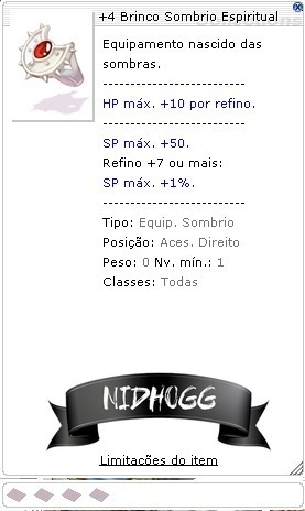 Brinco Sombrio Espiritual (Nidhogg) - comprar online