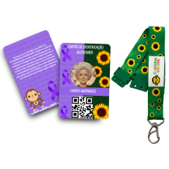Cordão Girassol + Crachá Alzheimer