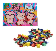 Blocos de Montar 28 Pecas Blocks Simples