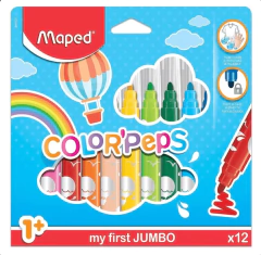 Caneta Hidrografica Colorpeps Jumbo 12 Cores