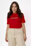 T-SHIRT PREMIUM ABENCOADA ALTO RELEVO - COR MARSALA