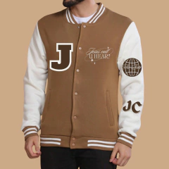 Jaqueta College Bomber “Jesus Call” Caqui UNISEX