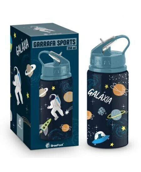 Garrafa Sports 350 ml - Astronauta Galáxia
