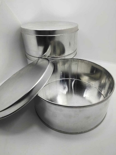 Lata central 16,5 cm diam, 7cm alto x 50 unidades en internet