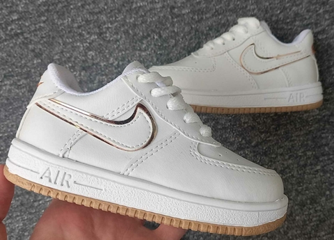 NIKE AIR FORCE 1 BLANCA/DORADA BABY