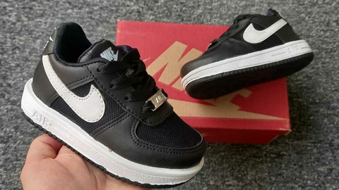 NIKE AIR FORCE 1 NEGRO/BLANCO - BABY
