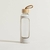 BOTELLA TAPA BAMBOO Y FUNDA DE SILICONA MID CREAM 500 ML