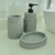 SET DE BAÑO X3 PIEZAS TRAMADO GRIS