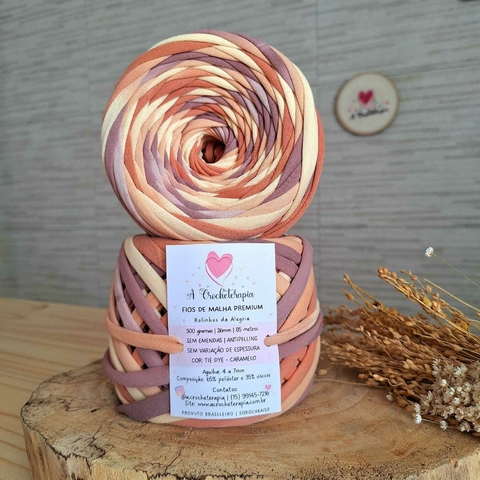 Fio de Malha Premium - Tie Dye Caramelo 300G - 26mm - comprar online