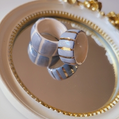 Anillo Dórico (ancho) con oro - comprar online